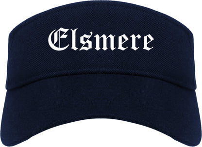 Elsmere Kentucky KY Old English Mens Visor Cap Hat Navy Blue