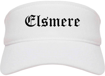 Elsmere Kentucky KY Old English Mens Visor Cap Hat White