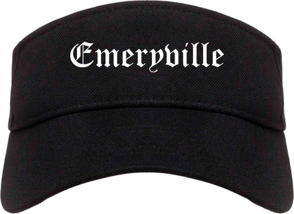 Emeryville California CA Old English Mens Visor Cap Hat Black