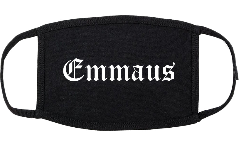 Emmaus Pennsylvania PA Old English Cotton Face Mask Black