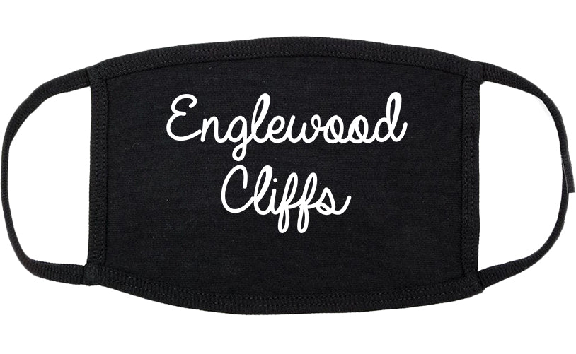 Englewood Cliffs New Jersey NJ Script Cotton Face Mask Black