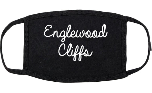 Englewood Cliffs New Jersey NJ Script Cotton Face Mask Black
