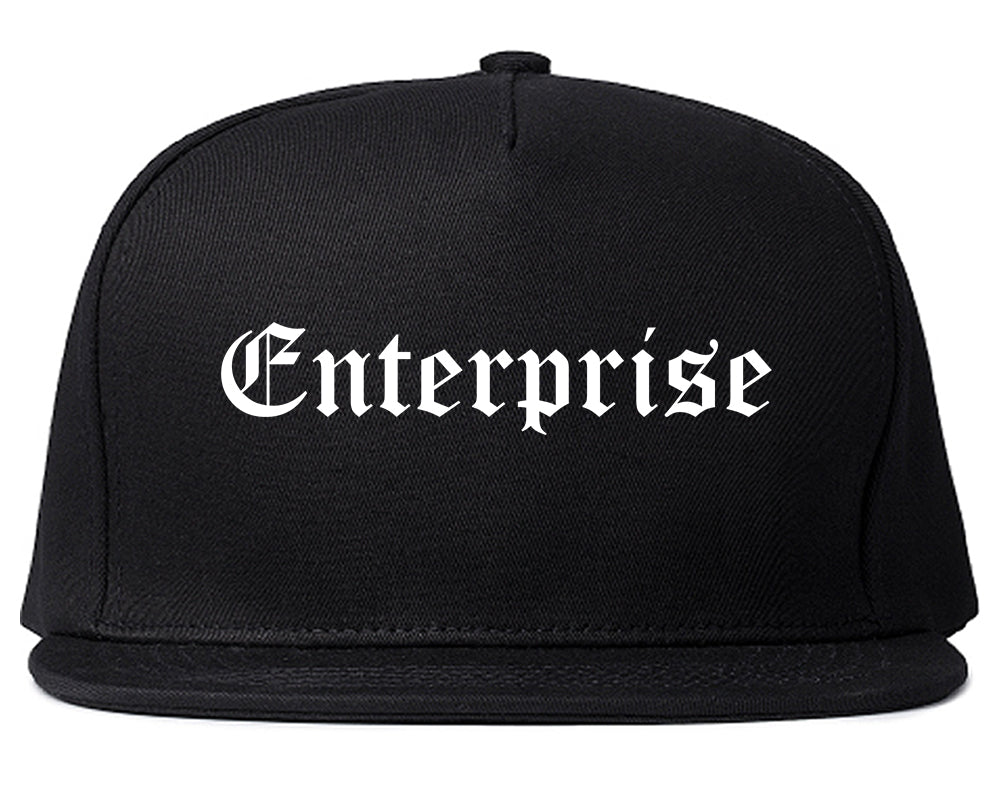 Enterprise Alabama AL Old English Mens Snapback Hat Black