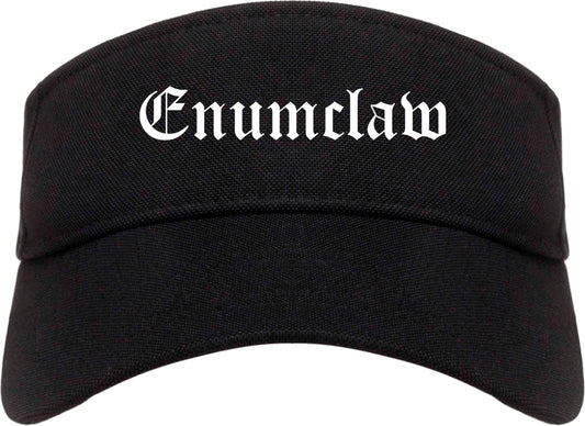 Enumclaw Washington WA Old English Mens Visor Cap Hat Black