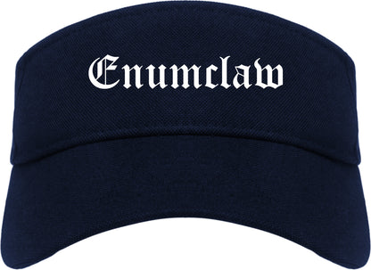 Enumclaw Washington WA Old English Mens Visor Cap Hat Navy Blue