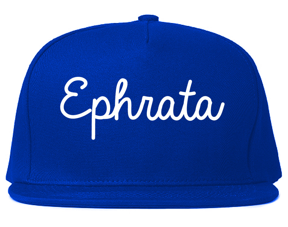 Ephrata Pennsylvania PA Script Mens Snapback Hat Royal Blue