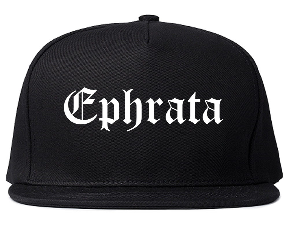 Ephrata Washington WA Old English Mens Snapback Hat Black