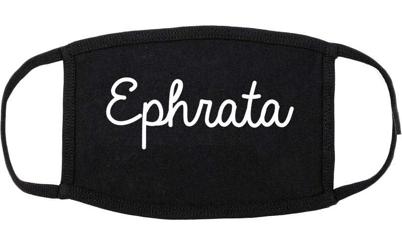 Ephrata Washington WA Script Cotton Face Mask Black