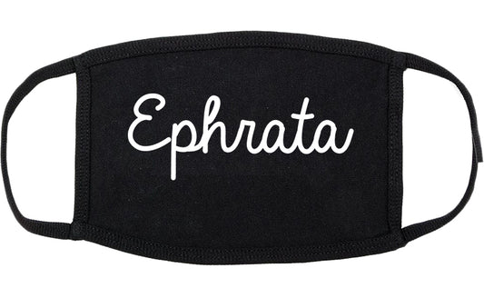 Ephrata Washington WA Script Cotton Face Mask Black
