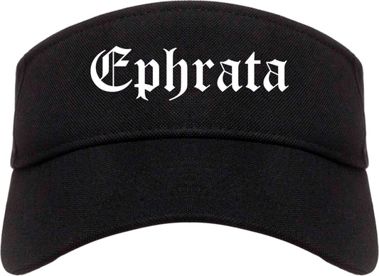 Ephrata Washington WA Old English Mens Visor Cap Hat Black