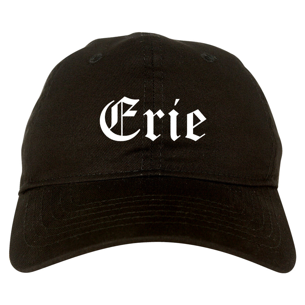 Erie Colorado CO Old English Mens Dad Hat Baseball Cap Black