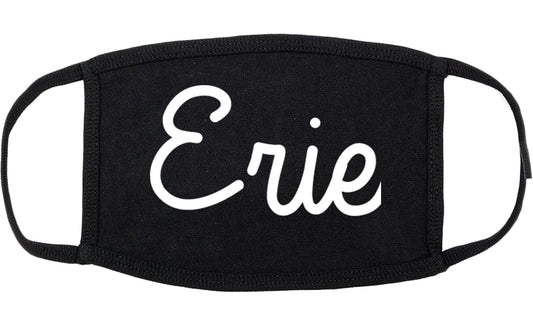 Erie Colorado CO Script Cotton Face Mask Black