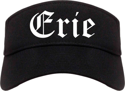Erie Colorado CO Old English Mens Visor Cap Hat Black