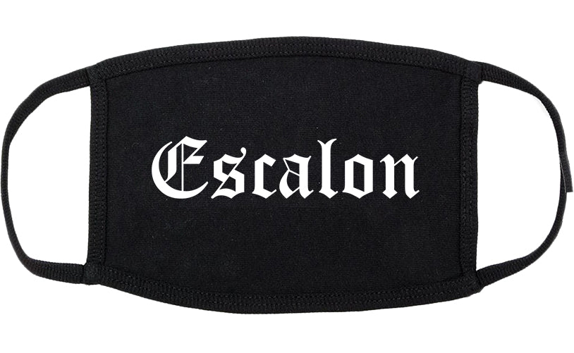 Escalon California CA Old English Cotton Face Mask Black