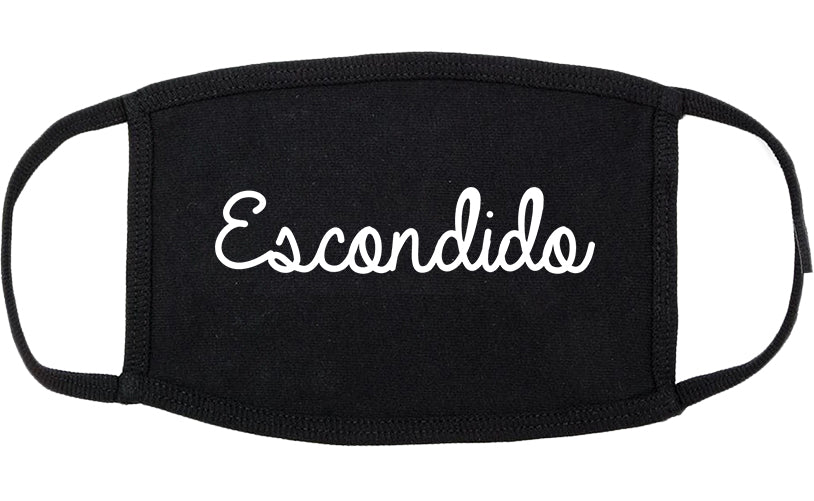 Escondido California CA Script Cotton Face Mask Black