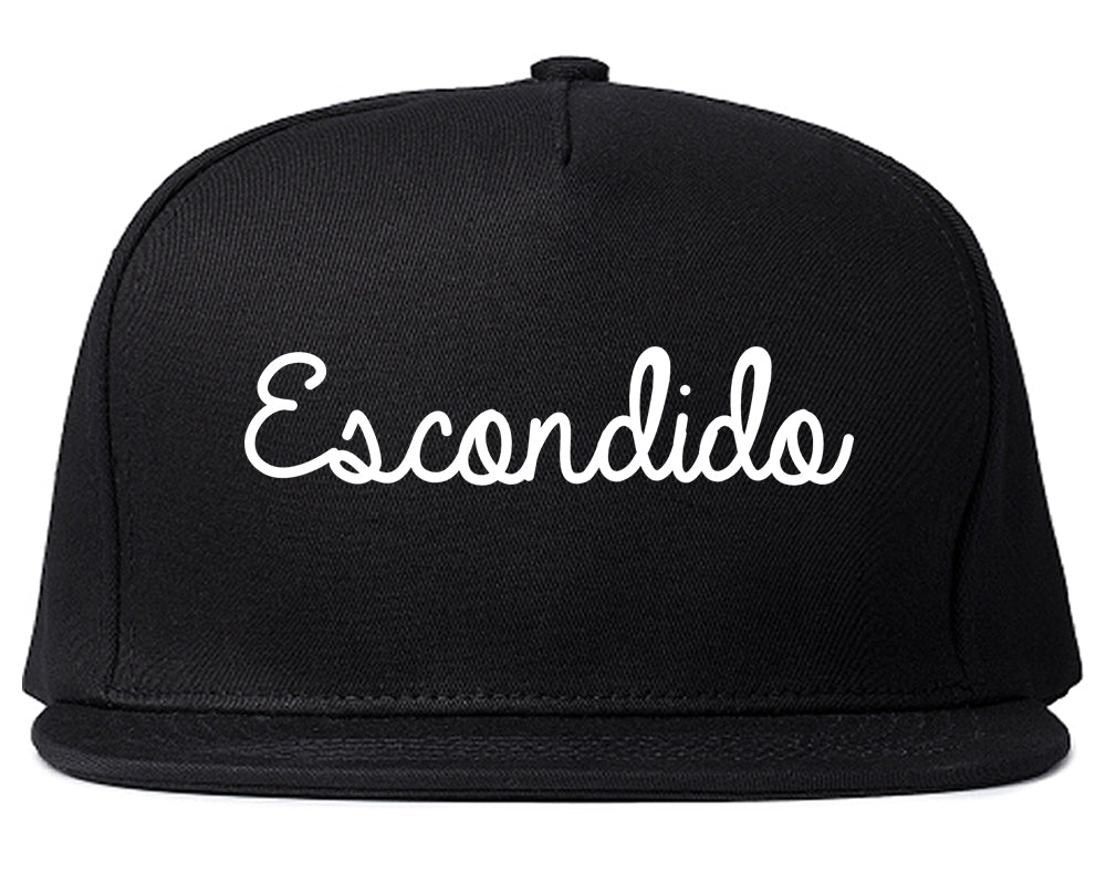 Escondido California CA Script Mens Snapback Hat Black