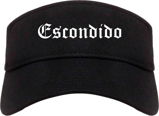 Escondido California CA Old English Mens Visor Cap Hat Black
