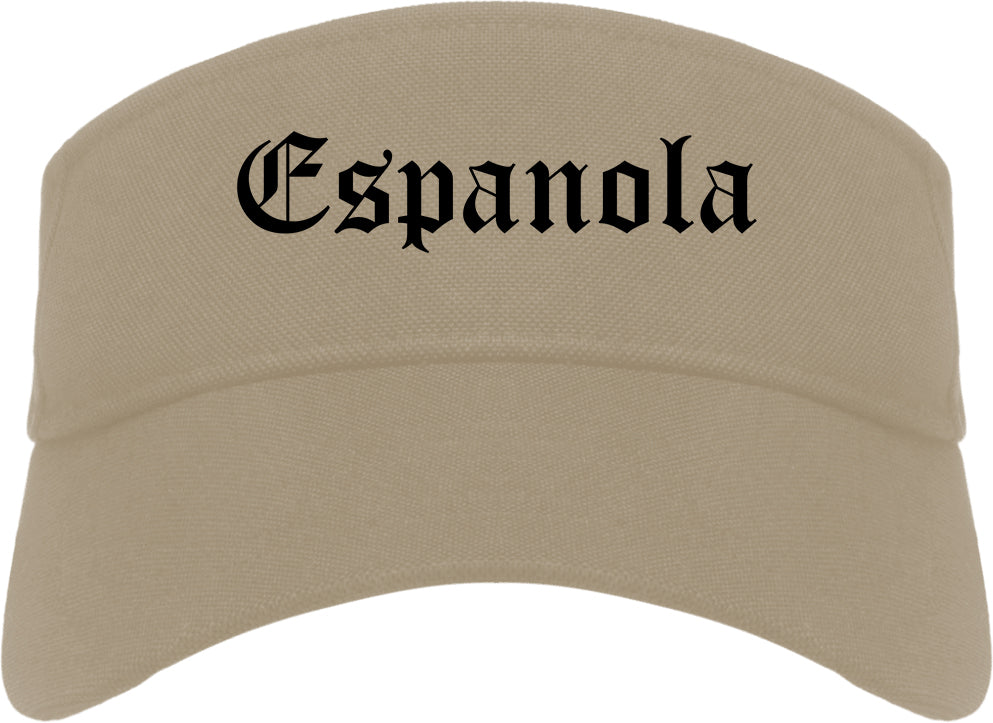 Espanola New Mexico NM Old English Mens Visor Cap Hat Khaki