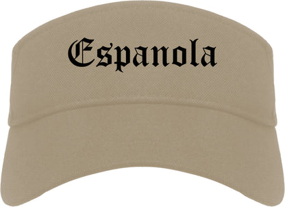 Espanola New Mexico NM Old English Mens Visor Cap Hat Khaki