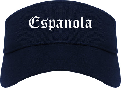 Espanola New Mexico NM Old English Mens Visor Cap Hat Navy Blue