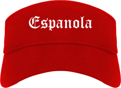 Espanola New Mexico NM Old English Mens Visor Cap Hat Red