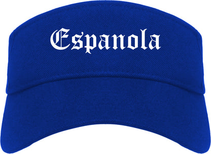 Espanola New Mexico NM Old English Mens Visor Cap Hat Royal Blue