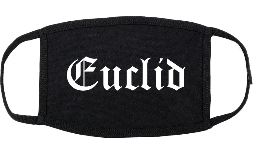 Euclid Ohio OH Old English Cotton Face Mask Black