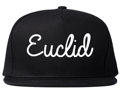 Euclid Ohio OH Script Mens Snapback Hat Black