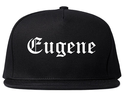 Eugene Oregon OR Old English Mens Snapback Hat Black