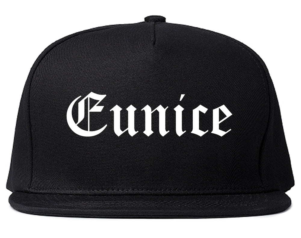 Eunice Louisiana LA Old English Mens Snapback Hat Black