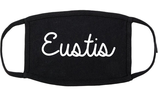 Eustis Florida FL Script Cotton Face Mask Black