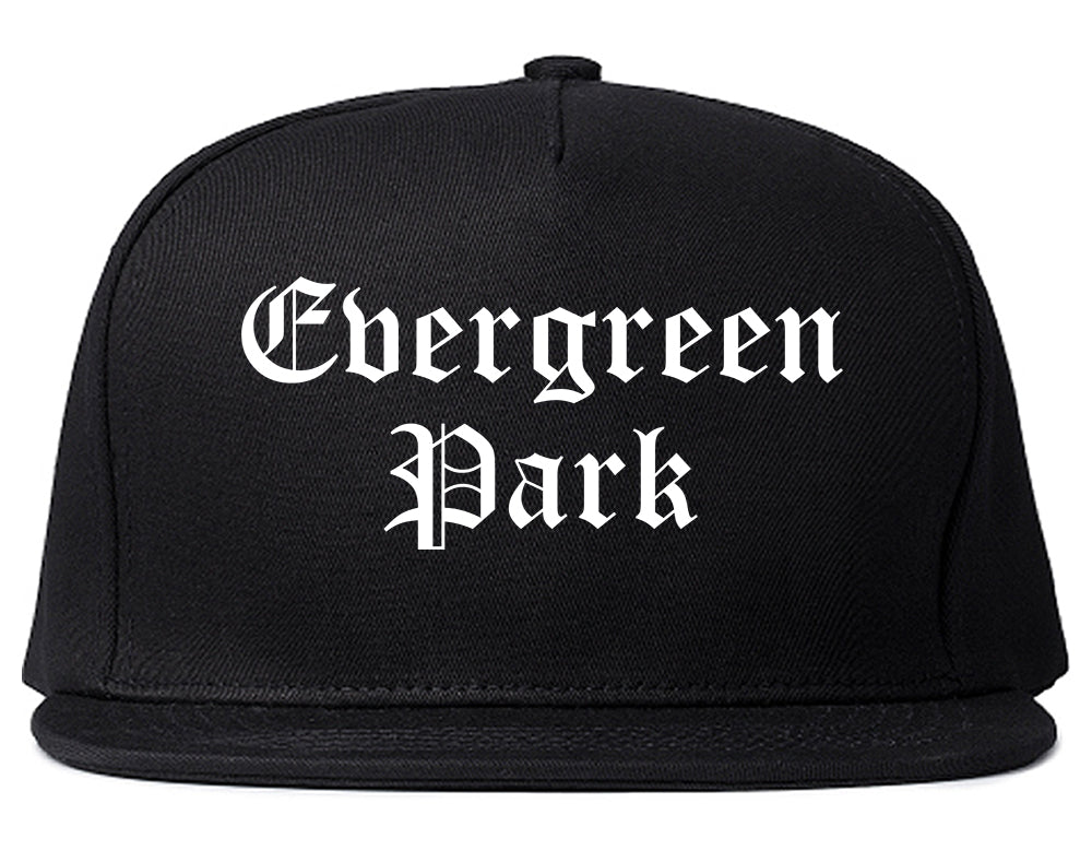 Evergreen Park Illinois IL Old English Mens Snapback Hat Black