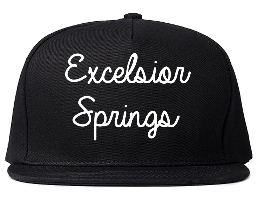 Excelsior Springs Missouri MO Script Mens Snapback Hat Black