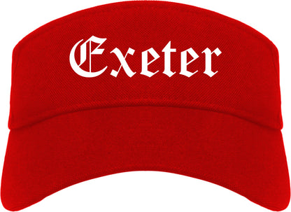 Exeter California CA Old English Mens Visor Cap Hat Red