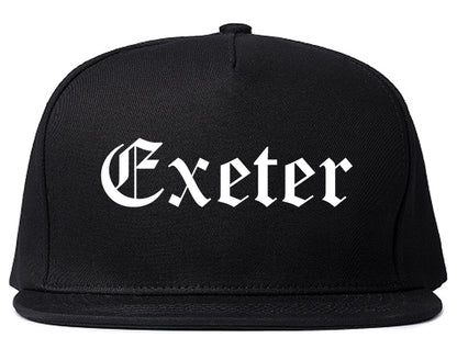 Exeter Pennsylvania PA Old English Mens Snapback Hat Black
