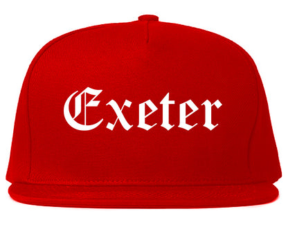 Exeter Pennsylvania PA Old English Mens Snapback Hat Red