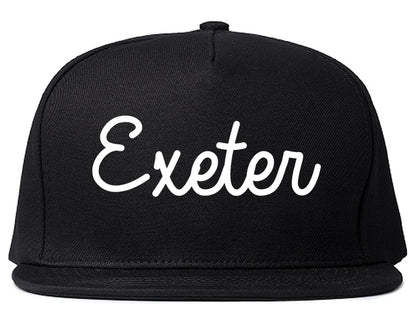 Exeter Pennsylvania PA Script Mens Snapback Hat Black