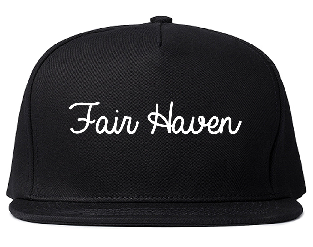 Fair Haven New Jersey NJ Script Mens Snapback Hat Black