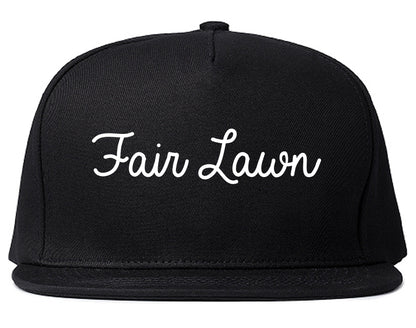 Fair Lawn New Jersey NJ Script Mens Snapback Hat Black