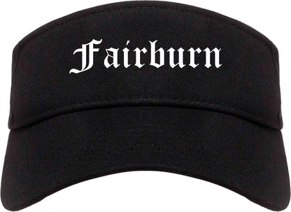 Fairburn Georgia GA Old English Mens Visor Cap Hat Black