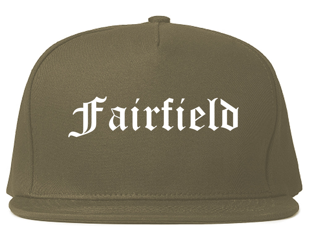 Fairfield Alabama AL Old English Mens Snapback Hat Grey