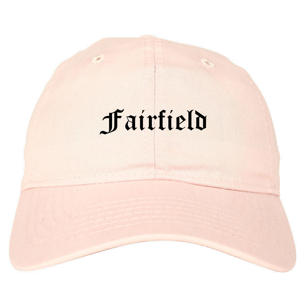 Fairfield California CA Old English Mens Dad Hat Baseball Cap Pink