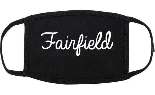 Fairfield Illinois IL Script Cotton Face Mask Black