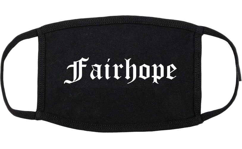 Fairhope Alabama AL Old English Cotton Face Mask Black