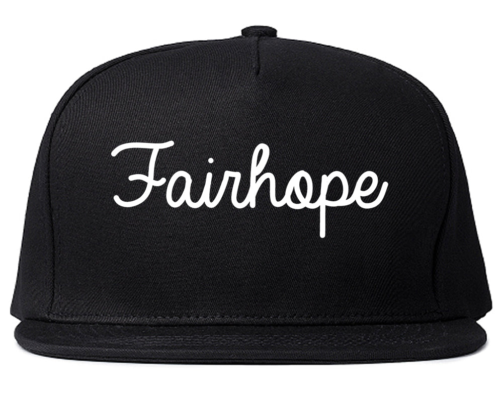 Fairhope Alabama AL Script Mens Snapback Hat Black