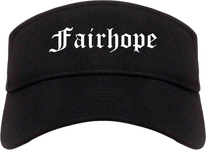 Fairhope Alabama AL Old English Mens Visor Cap Hat Black
