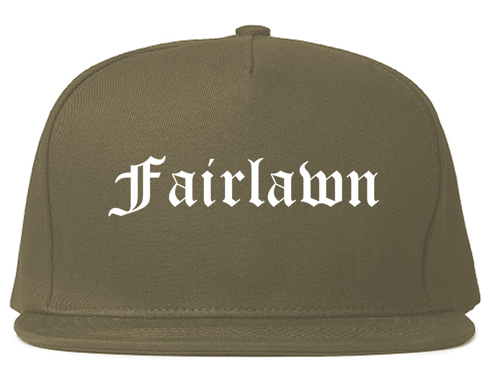 Fairlawn Ohio OH Old English Mens Snapback Hat Grey