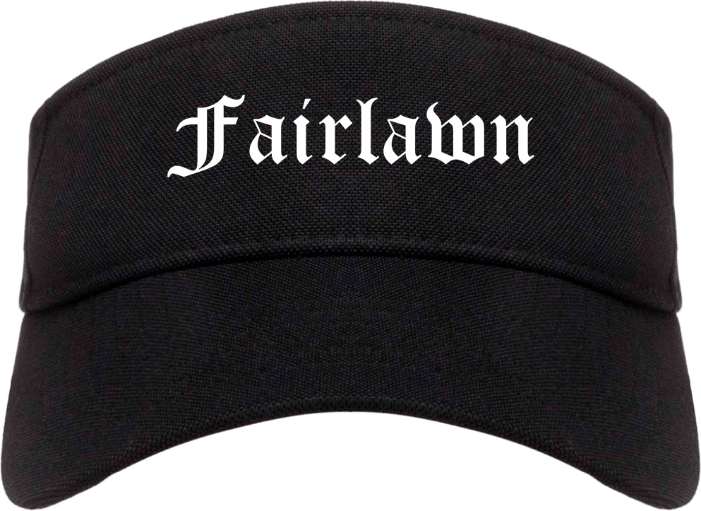 Fairlawn Ohio OH Old English Mens Visor Cap Hat Black