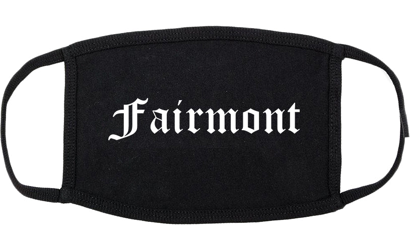 Fairmont West Virginia WV Old English Cotton Face Mask Black