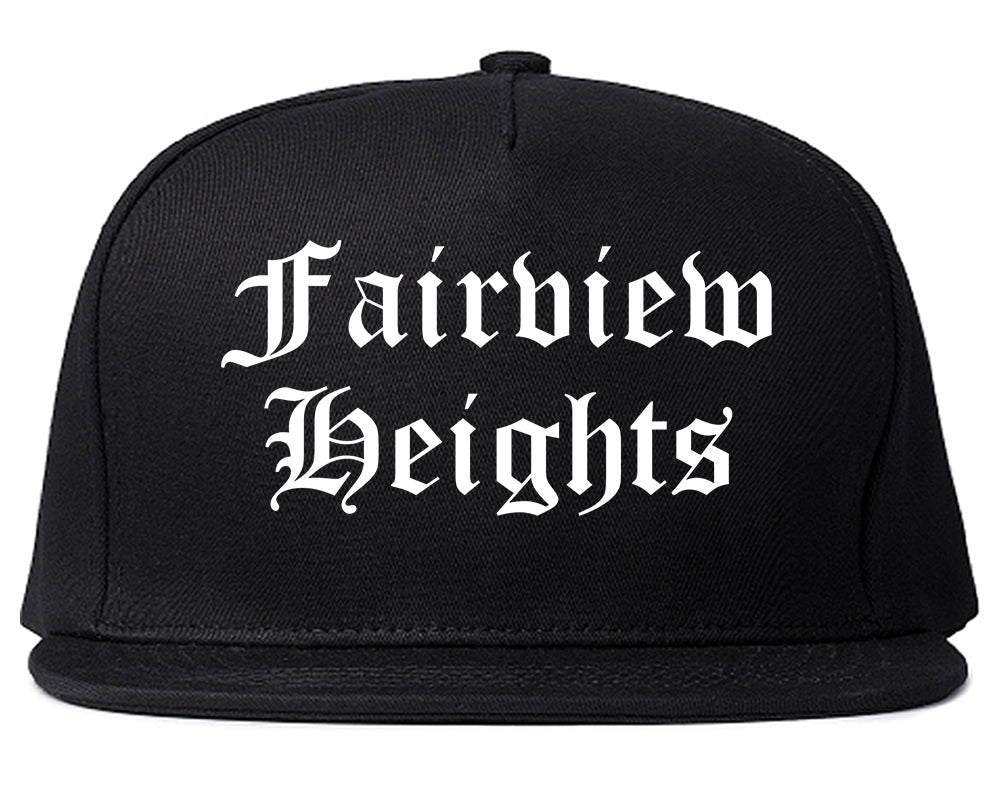 Fairview Heights Illinois IL Old English Mens Snapback Hat Black